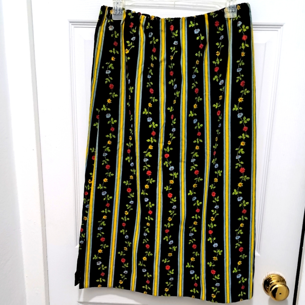 Black velvet skirt- homemade